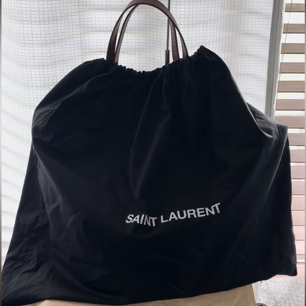 NWT Saint Laurent YSL Borsa A Mano Hobo Tote Bag In Blue/Orchid Brick - Picture 16 of 17